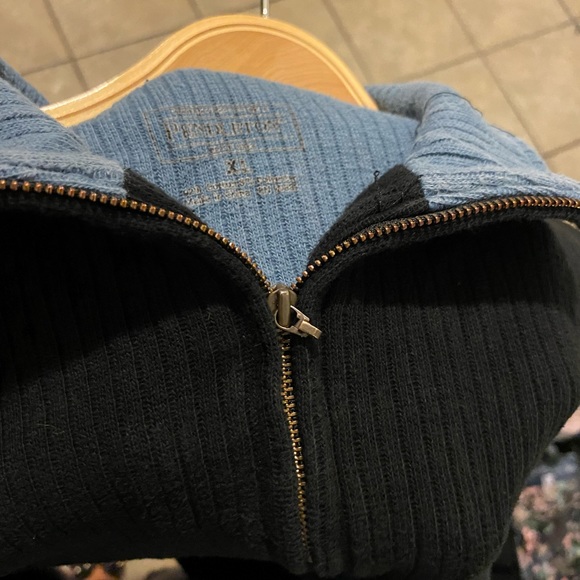 Pendleton Ribbed Mens Half zip - Picture 7 of 8